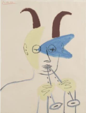 Faune, Joueur De Diauli / 1946 / Oil and gouache on paper